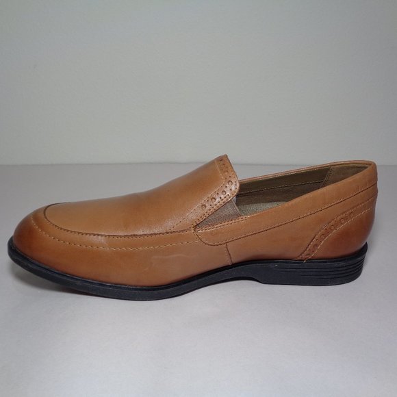 Hush Puppies Size 11.5 Wide SHEPSKY SLIP ON Tan Leather Loafers New Men\'s Shoes main image 5